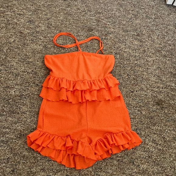 SHEIN Pants - COPY - SHEIN orange two piece set